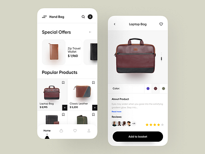 Product App appui bag app bag ui design ecommerce ecommerceapp home screen ios minimal app mobile ui modern app new design product product app ui ux