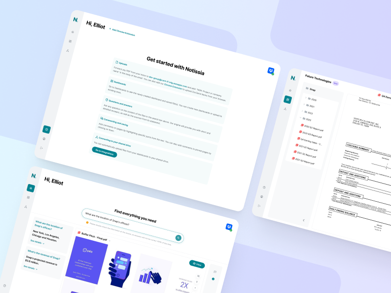 Notissia: Streamlining Deal Flow with AI and Intuitive Design ai platform automation data intelligence deal flow management fintech investor tools mvp design product design saas uiux design