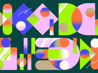 Harvard Business Review Illustration abstract ai artificial intelligence bauhaus blue circle design editorial flat geometric geometry green harvard illustration minimal pink shapes texture triangle vector