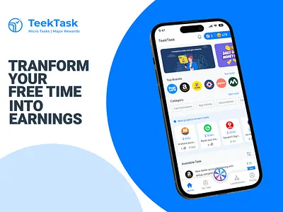 TeekTask: A Gig Platform app design gig platform online gig product design ui ux