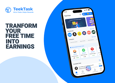 TeekTask: A Gig Platform app design gig platform online gig product design ui ux