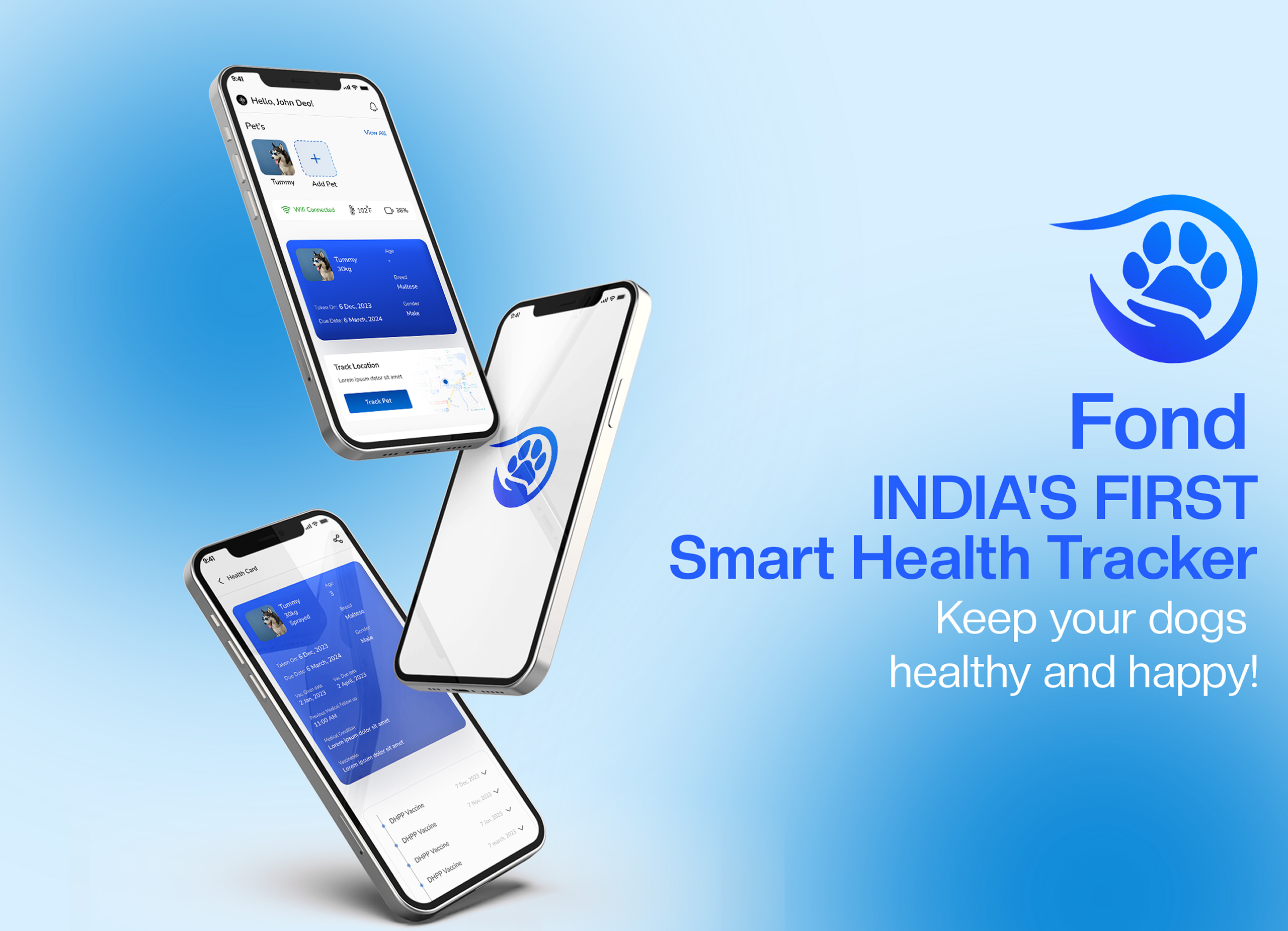 Fond: Healthcare for Pets app design app development healthcare healthtech pet care ui desogn vet tech