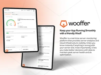 Wooffer: Server Monitoring Platform product development server monitoring web app web design