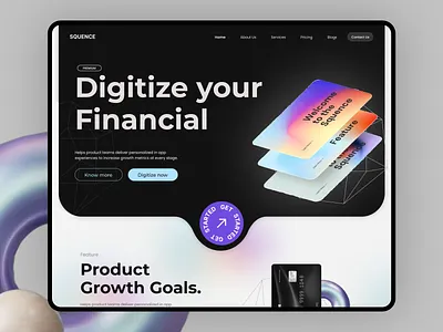 Digitize Your Finances- Landing Page branding design digitize finance graphic design hero section landing page typography ui ui design ux website