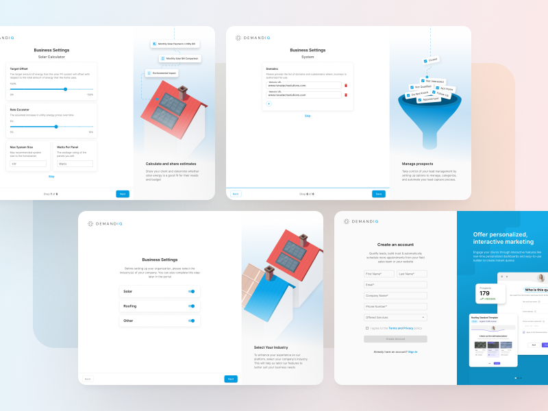 Demand IQ: Empowering Home Improvement Professionals crm form design home improvement lead generation mvp design product design quote builder saas uiux design