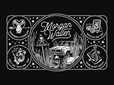 Morgan Wallen "Dangerous" Mug Design americana illustration americana tattoo country music illustration tattoo traditional tattoo