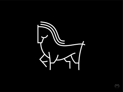 Abstract horse logo design abstract animal design horse line art logo logotype modern simplified