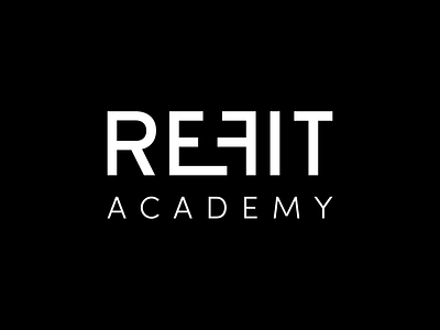 ReFit Academy: Naming + Brand Identity black logo chic logo fitness branding fitness logo minimal brand minimal branding minimal design minimal identity system minimal logo modern branding modern logo personal trainer women empowerment womens branding