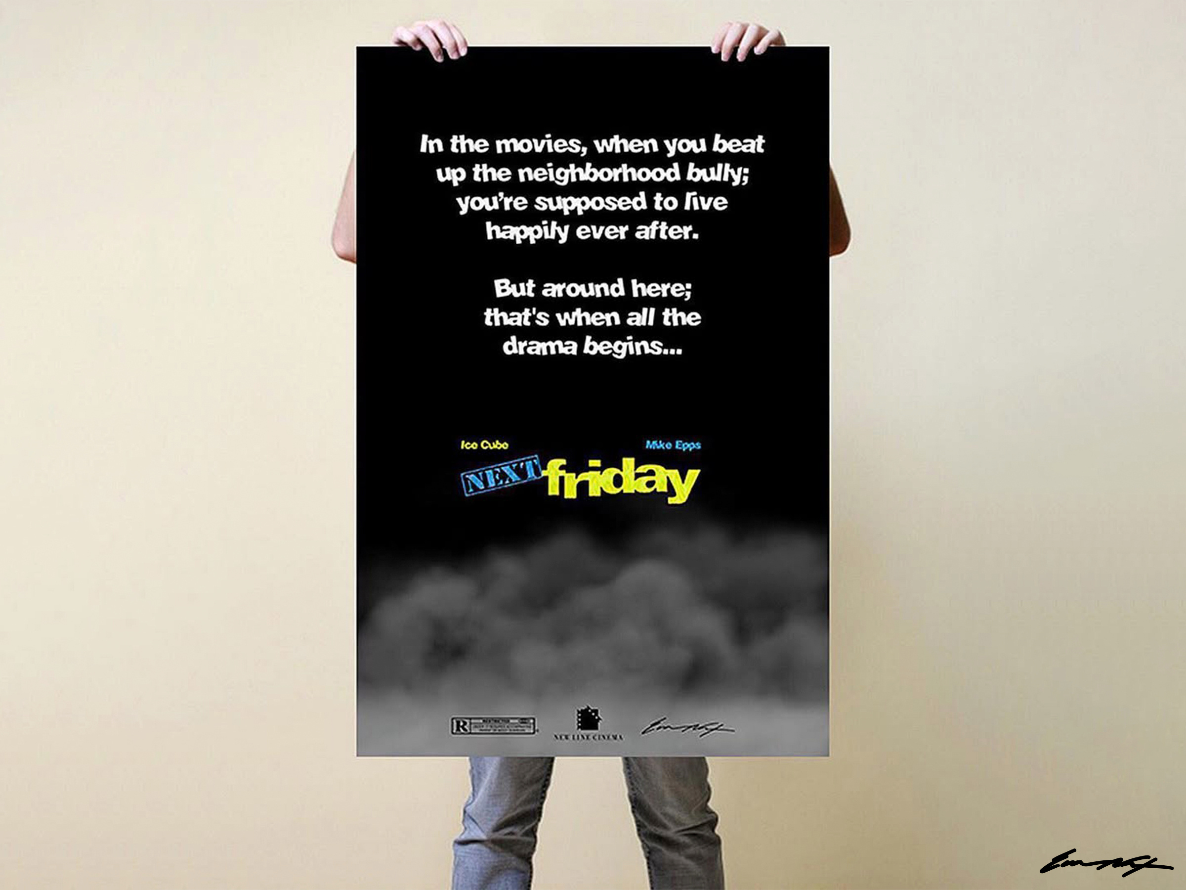 Next Friday [reimagined poster] 2000 2000s ice cube los angeles movie poster new line cinema next friday poster smoke weed