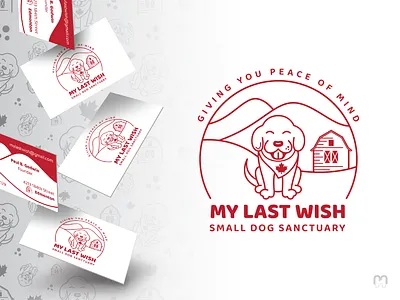 My last wish - small dog sanctuary animal branding business cards cartoon cute design dog logo logotype rescue sanctuary seamless pattern