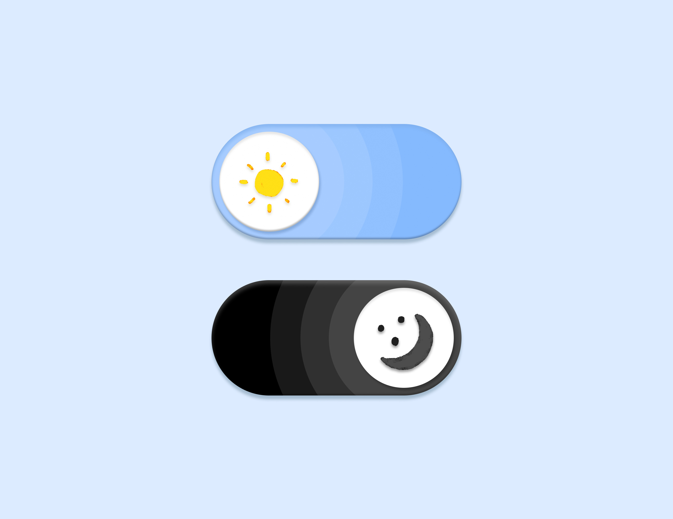 Interactive Animated Toggle Button (Light/Dark Mode) darkmode figma interactiondesign lightmode microinteractions mobile app ui uiux