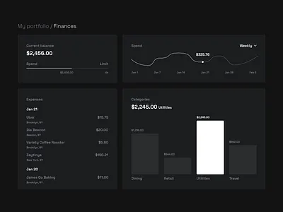 Personal Finance Dashboard dailyui dashboard design finance ui