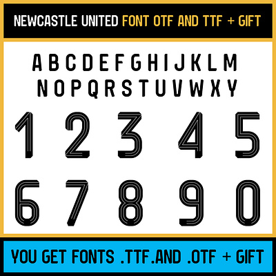 Newcastle united font jersey 24-25 ttf and otf, Digital Download font newcastle 25 font premier league football football fonts ishak font jersey jersey font football jersey fonts newcastle united font newcastle united font jersey otf font ttf font