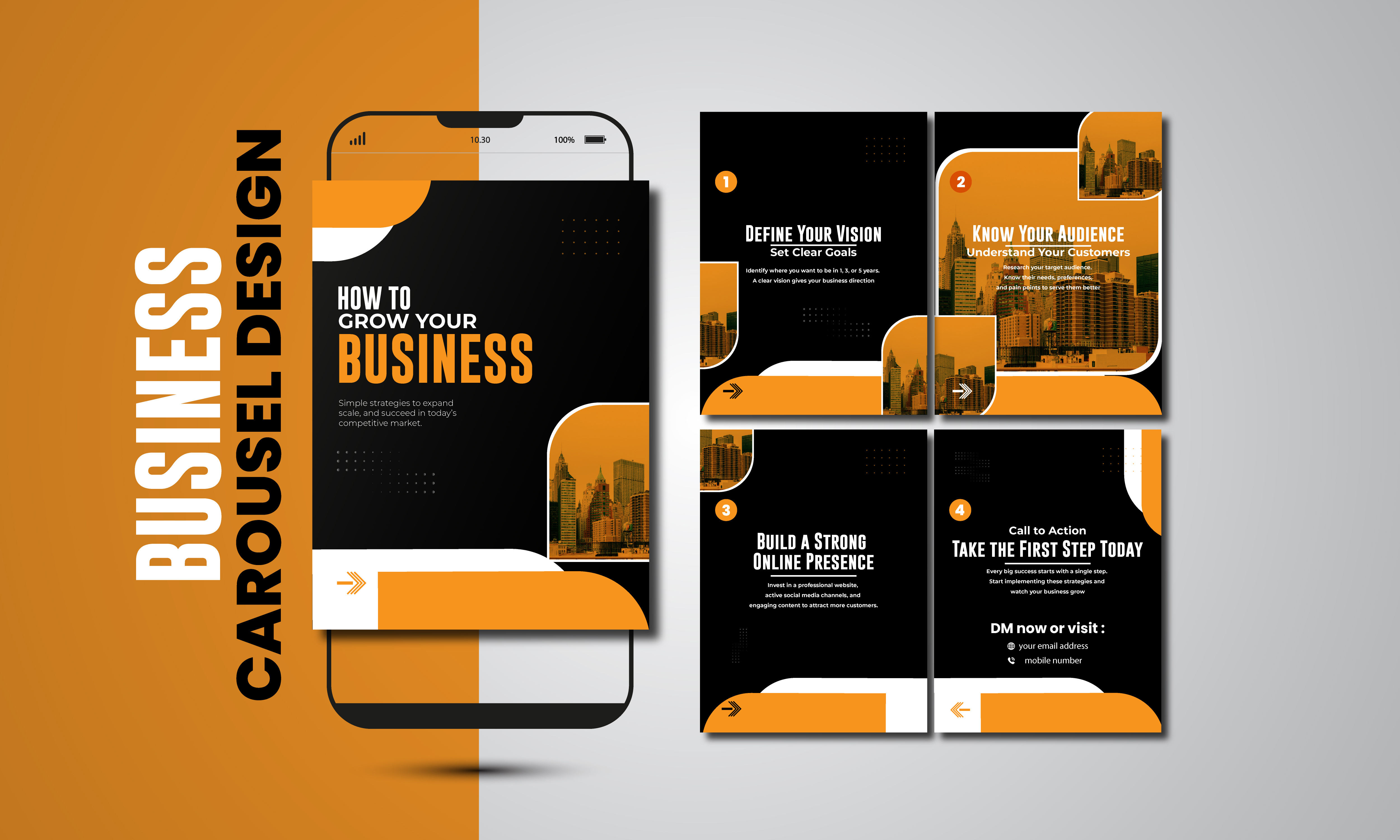 Business Instagram Carousel Design Template ads advertisement brand style guide business carousel carousel carousel design creative design design facebook instagram instagram carousel linkedin logo marketing marketing boost pattern poster printed social media post thumbnail