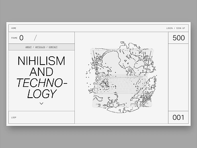 Nihilism and Technology 3d animation branding graphic design motion graphics ui