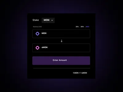Stake Card Design (web3) ui