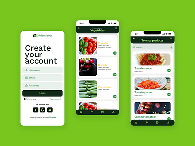Golden Seeds App | Aplicación agronomía. agronomy branding el salvador graphic design ui