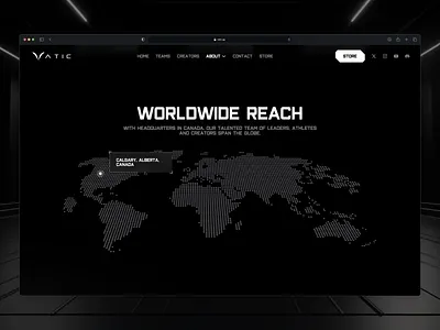 Worldwide Reach Website UI / UX about us ascii black and white retro design retro ui world map worldmap worldwide reach
