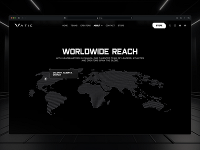 Worldwide Reach Website UI / UX about us ascii black and white retro design retro ui world map worldmap worldwide reach