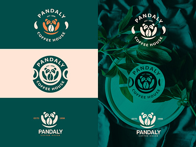 Pandaly Coffee shop logo bean best logo branding cafe coffee coffee bean coffeeshop colourful logo creative design graphic design identity logo logo mark logodesigner mark symbol