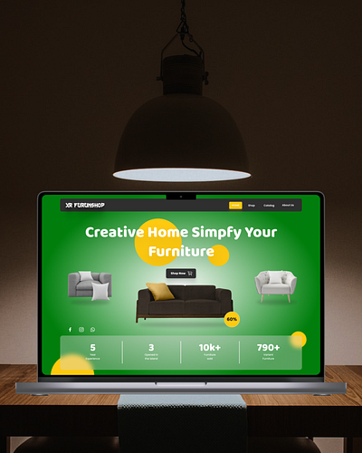 Furniture Web Header Design design furniture header landing page ui ux web