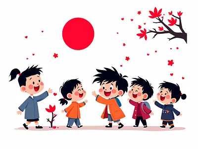 Japan Children's Day vector Illustration animation app art book branding colorful design graphic design illustration kids logo modern vector