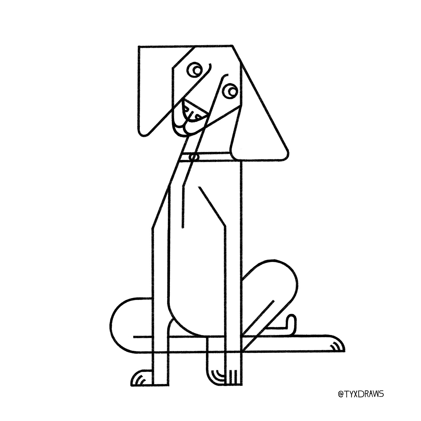 Bailey 2d art animal art branding cat design dog geometric graphic icon illustration illustrator line logo ui