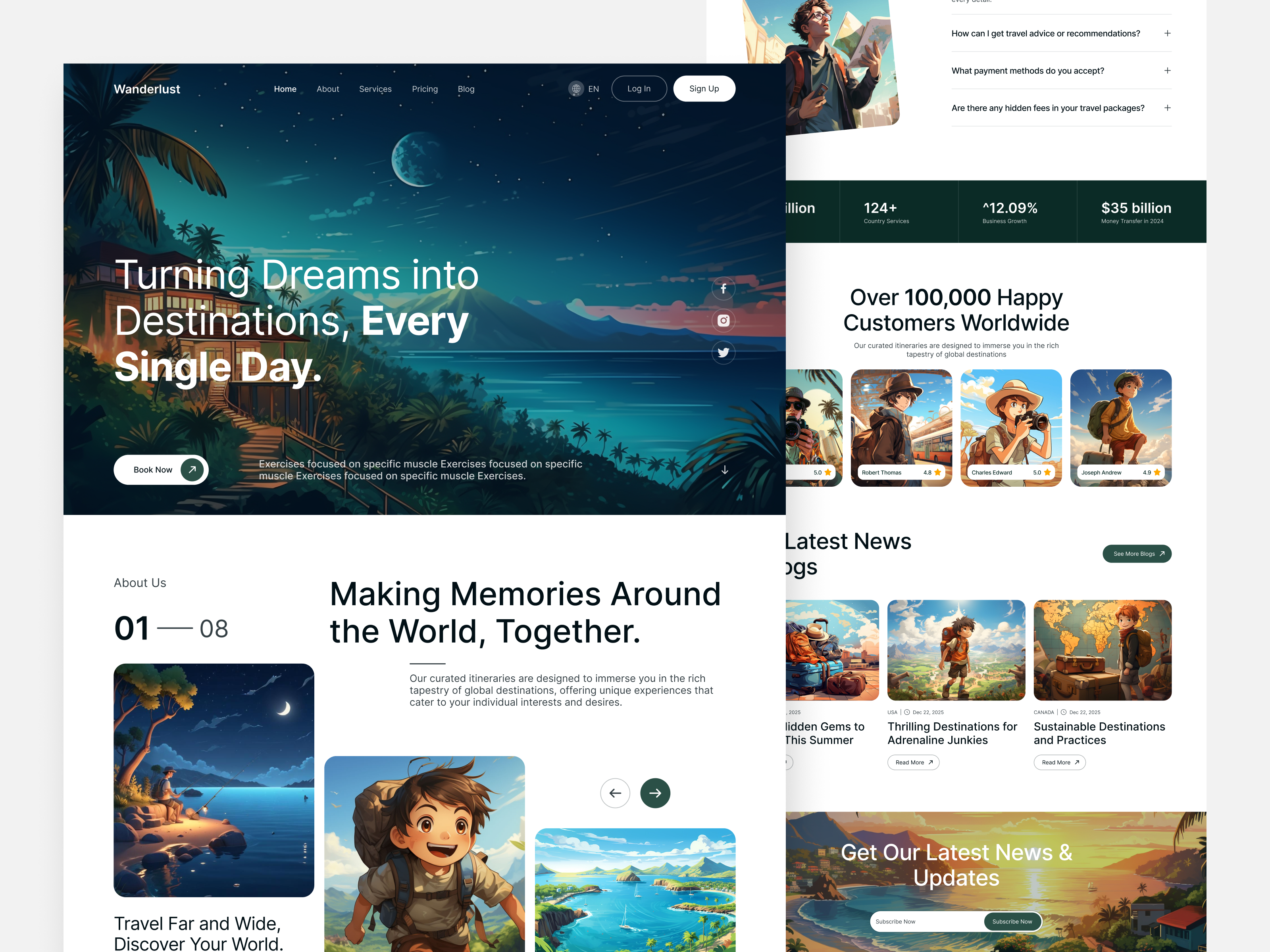 Travel Website Design agency website design figma template framer template homepage design landing page landing page design modern website travel agency travel agency website design traveller ui ux ui ux design ux designer web template design website design website design figma