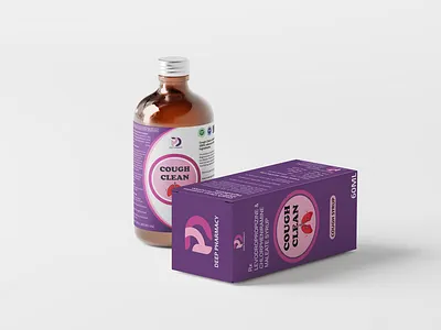 Cough Clean – Pharmaceutical Packaging Design bottle label box design branding cough syrup healthcare medical design packaging design pharma packaging pharmaceutical product design