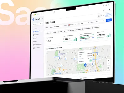 UI/UX for SaaS Products | B2B Dashboard Design b2b design business analytics business dashboard clean interface clean ui dashboard design dashboard ui data dashboard data insights data visualization energy consumption energy data energy management energy saving interactive design performance metrics saas product saas uiux ui ux design