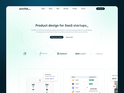 Semiflat - New website agency website homepage interface landing page landing page ui linear main page marketing page marketing site saas landing saas marketing site saas web saas web page saas website semiflat testimonials ui illustrations user interface web page website ui