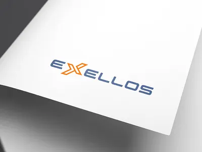 Exellos branding business logo creative design creative logo graphic design logo