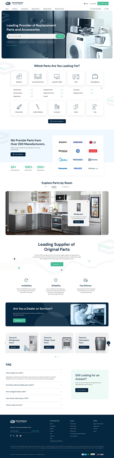 Encompass Website design ui ux