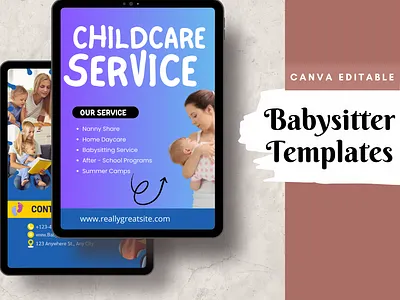 Babysitter Social Media Templates - Ready-to-Post Canva Designs social media post templates social media templates