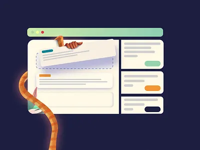 Search Engine Optimization Illustration - Browser 2d communication graphic design illustration seo ui wesbite