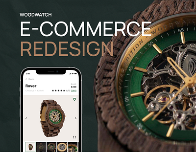 Woodwatch e-commerce redesign e commerce ecommerce equal mobile redesign uiux userinterface ux watch web design website website design