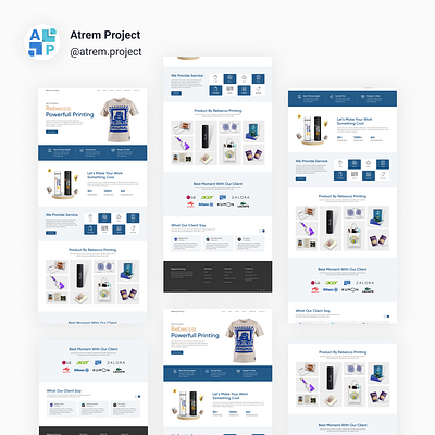 Digiprint - Landing Page Printing atrem project figma mobile app ui ui design uiux user interface ux ux design web design