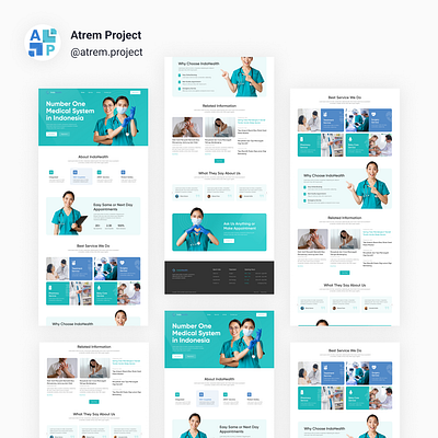 DigiHealth - Landing Page Health atrem project figma mobile app ui ui design uiux user interface ux ux design web design