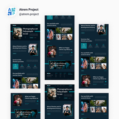 PhoShoteer - Landing Page Photographer atrem project figma mobile app ui ui design uiux user interface ux ux design web design
