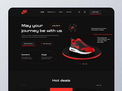 Nike - Sneaker Store website landing Page adidas app business design e commerce falconthought footwear landing page mockup nike shoes shop shopify sneakers ui ux web web app website website design