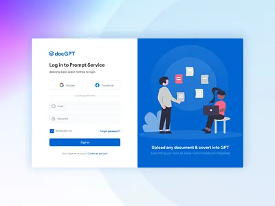 GPT Login Page – Smart Entry ai app ui ai tool design chatbot platform design clean uiux gpt ui design light dark mode ui login page minimal login form modern ui elements secure access page sign in page smart ux design user interface design web app login