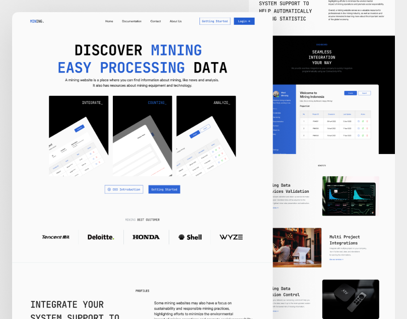 ⚡️ Freelance Mining Project client dashboard design figma intergration landingpage mining typography ui userexperience ux website