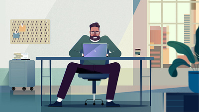 illustration for сommercial 2d animation character commercial explainer ill illustration man tv