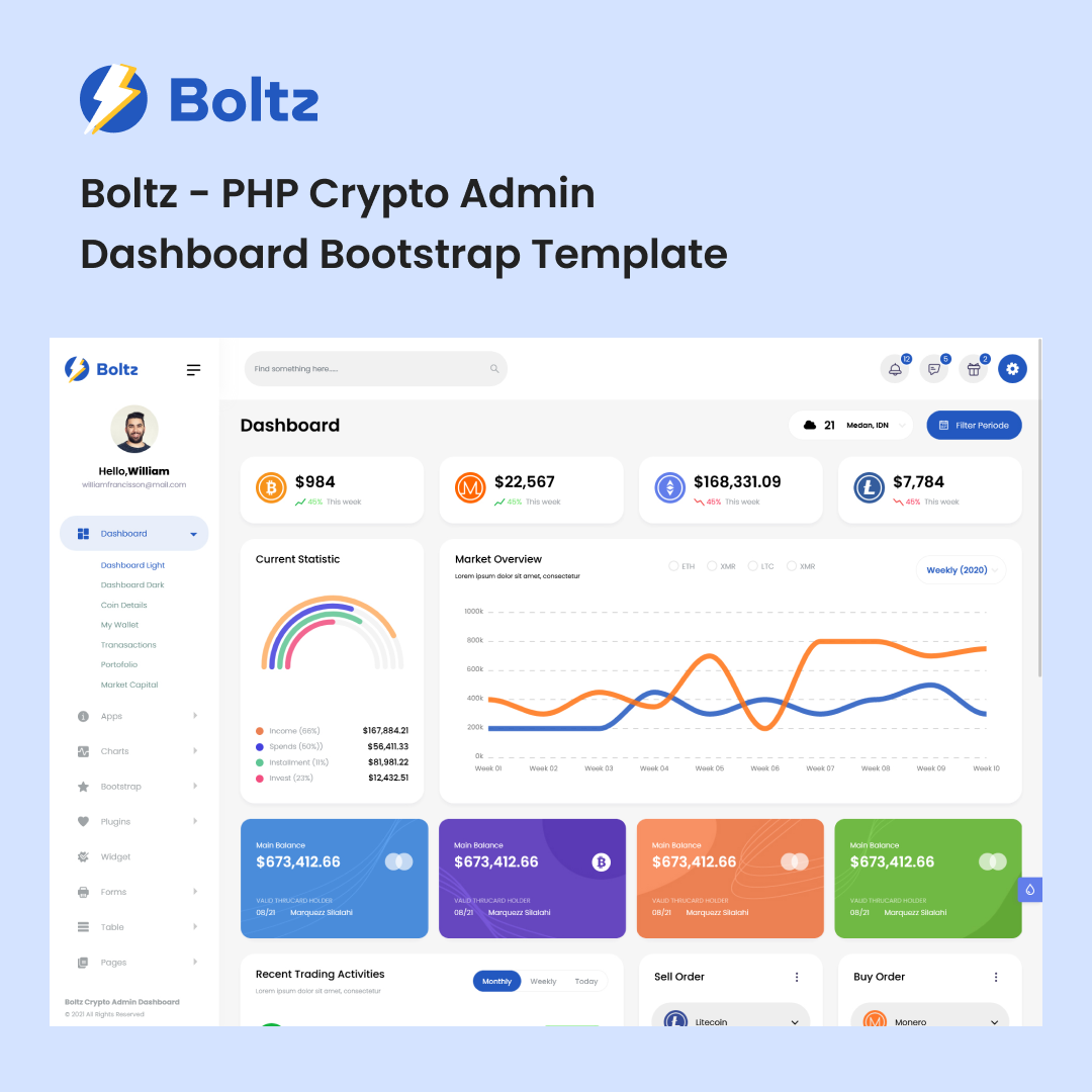 Boltz - PHP Crypto Admin Dashboard Bootstrap Template logo