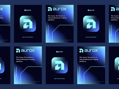 Aurox - Posters blockchain brand design brand identity branding crypto graphic design logo logotype poster typography web3