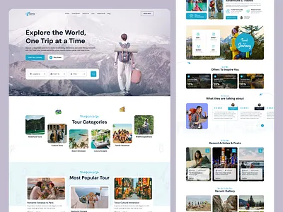 New Travel Website UI Concept cleandesign creativedesign dashboarddesign designinspiration dribbbleshots interfacedesign landingpage minimaldesign mobiledesign modernui responsivedesign travelapp travelwebsite uidesign uiux userexperience uxdesign visualdesign webdesign websitedesign