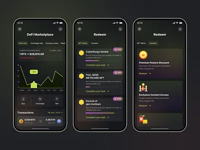 DeFi Mobile App design mobileapp ui uidesign uiux
