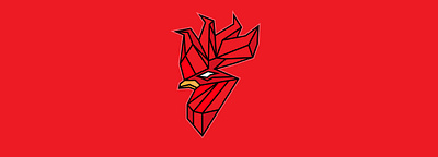 Red Rooster birdlogo branding design graphic design logo rooster vector