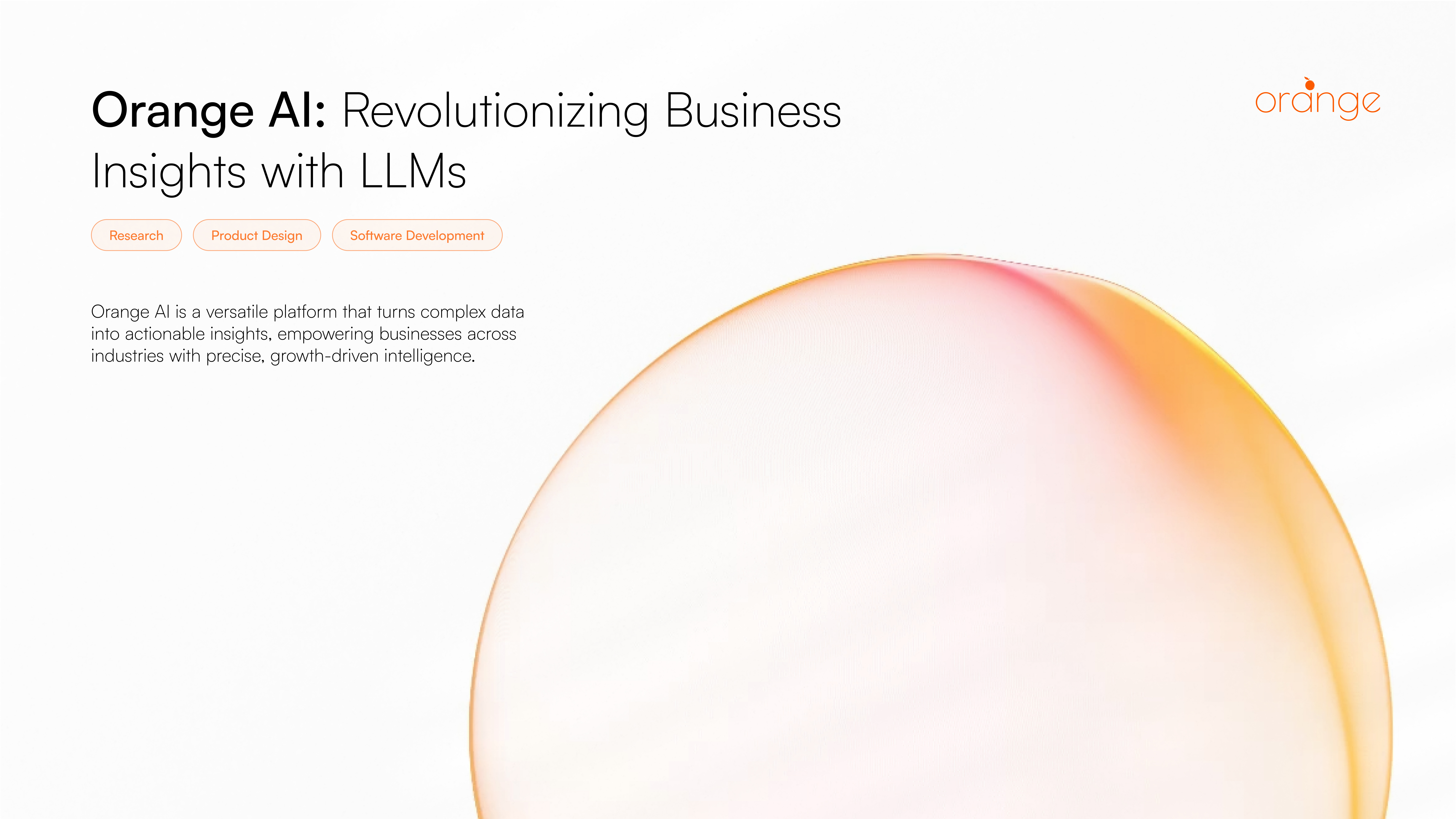 Orange AI – LLM That Learns from You - UI/UX Design ai product productdesign ui