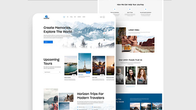 Travel Agency Website Landing Page Design branding dashboard design flight booking flight booking website hotel booking hotel booking website landing page logo real estate real estate website travel travel agency travel website ui uiux web design website